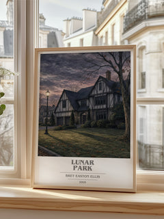 Lunar Park book cover poster colour and style options – Bret Easton Ellis book art