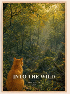 Into the Wild watercolour book poster by Erin Hunter – framed literary art print