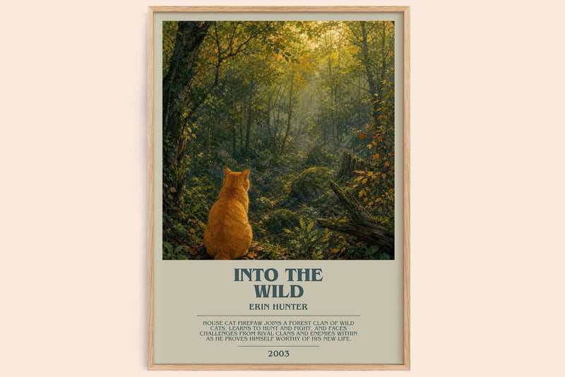 Into the Wild Bookish Wall Art by Erin Hunter (Modern style)