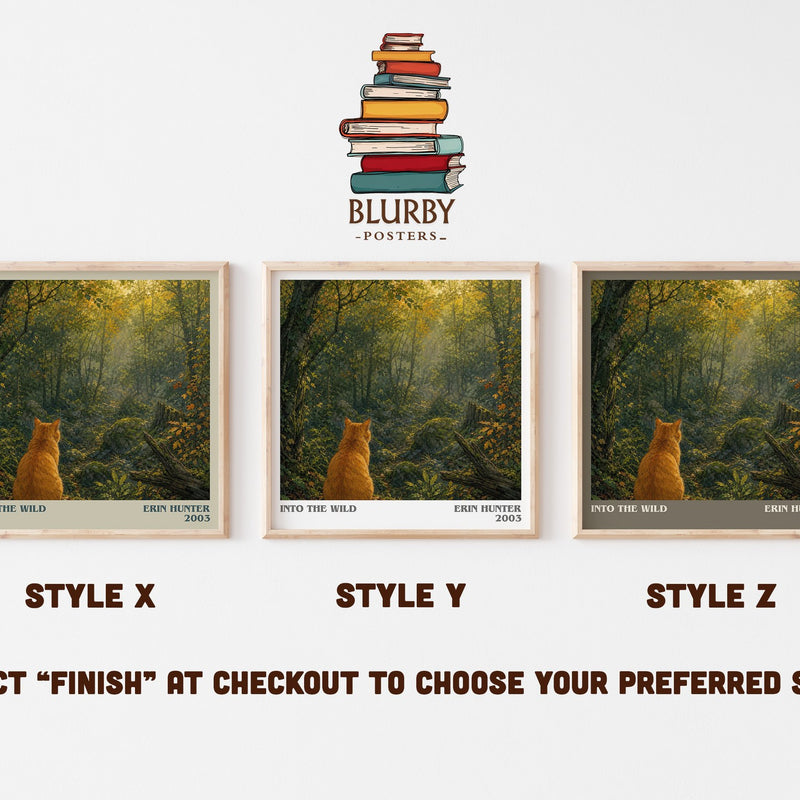 Into the Wild literary print in frame leaning in hallway – fantasy wall art