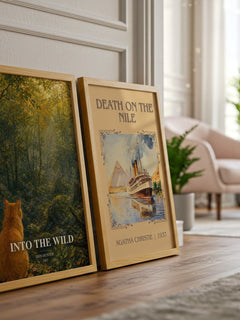 Into the Wild watercolour print framed by window – literary home decor