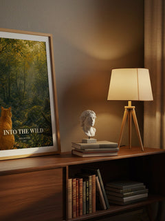 Into the Wild watercolour print on bookshelf – Erin Hunter fan gift