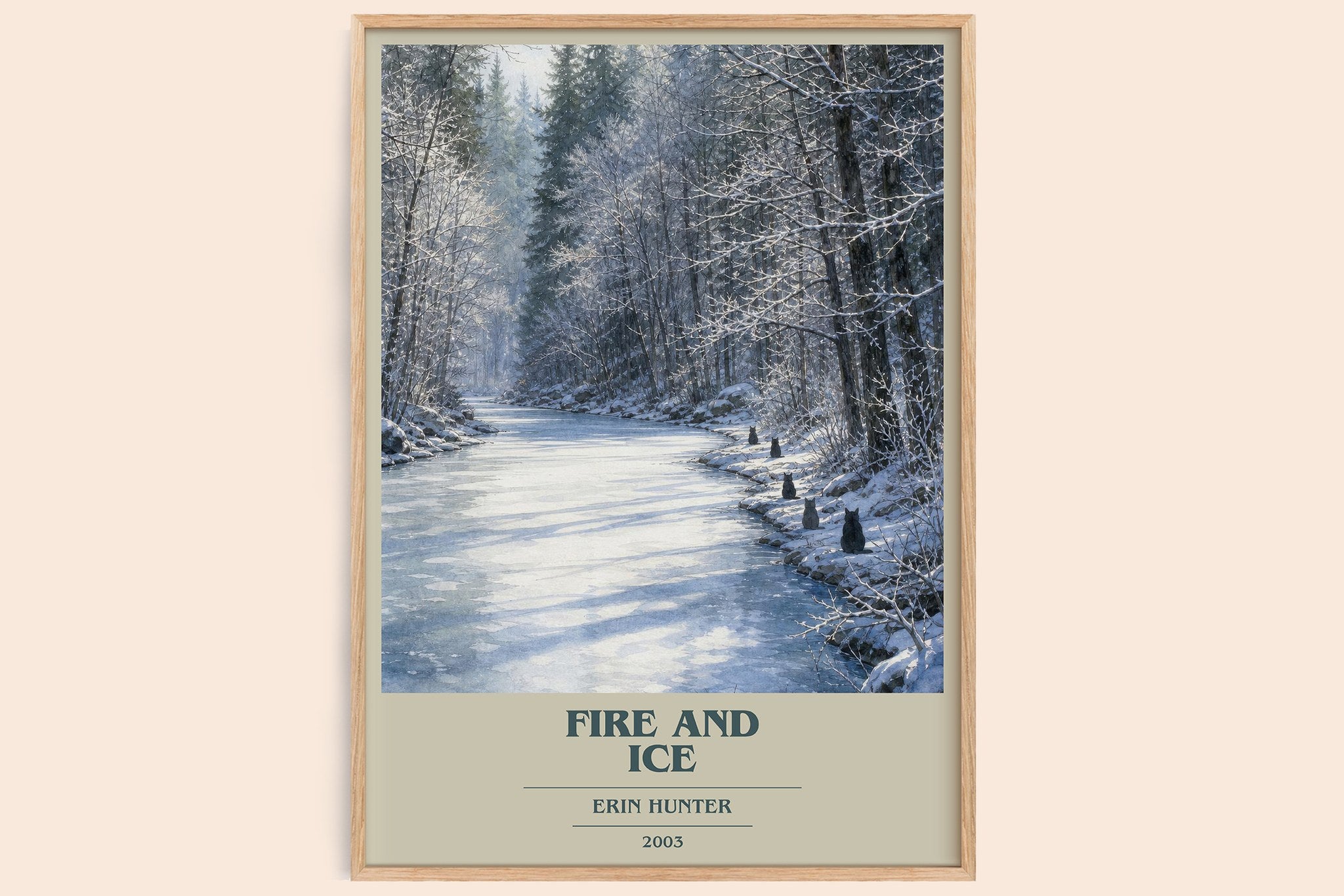 Fire and Ice Book Cover Poster by Erin Hunter