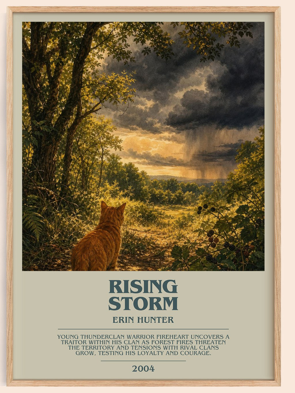 Rising Storm bookish book poster by Erin Hunter – framed literary art print
