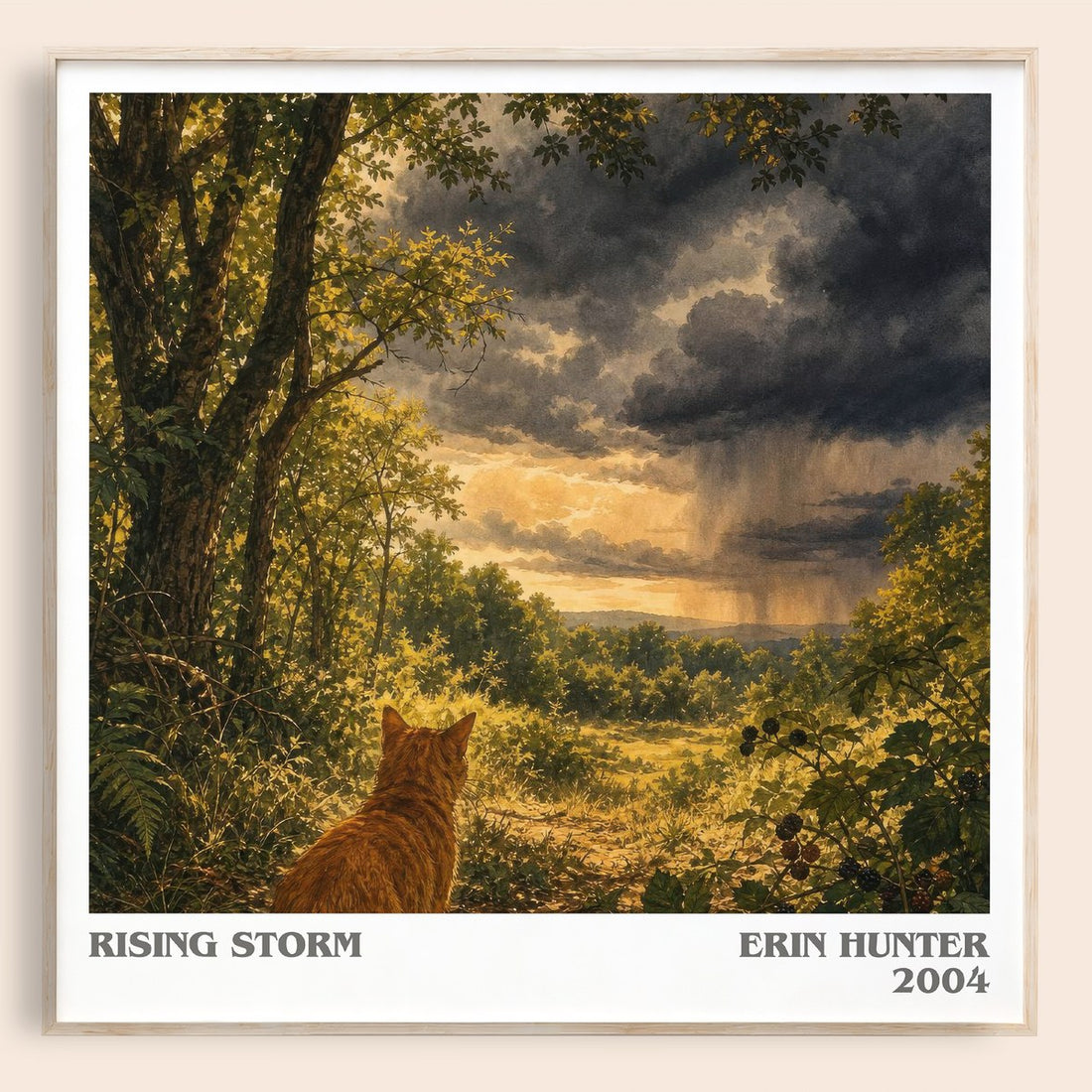 Rising Storm literary book poster by Erin Hunter – framed literary art print