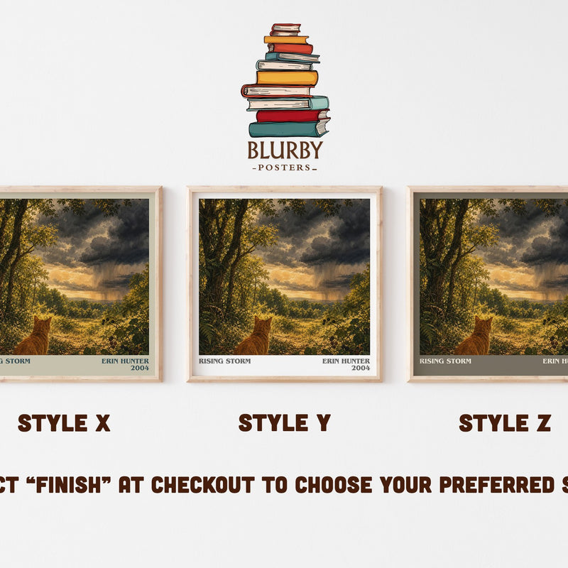 Rising Storm literary print in frame leaning in hallway – fantasy wall art
