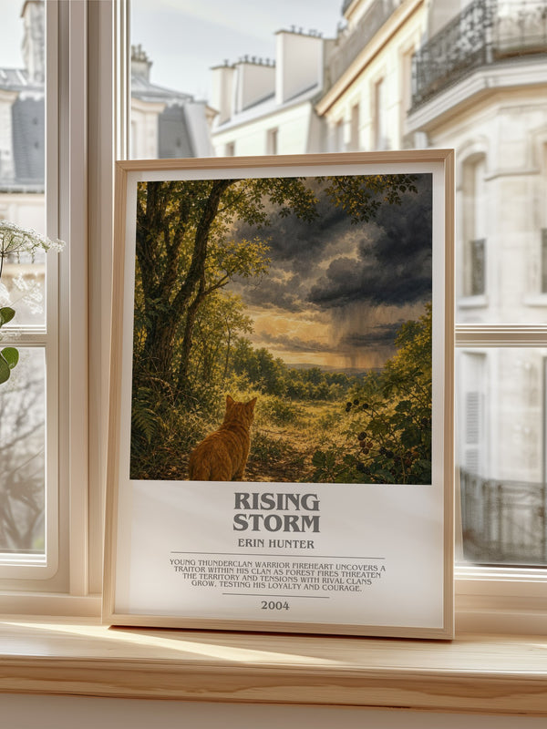 Rising Storm bookish poster colour and style options – Erin Hunter book art