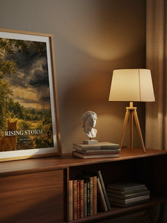 Rising Storm watercolour print on bookshelf – Erin Hunter fan gift