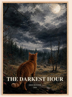 The Darkest Hour watercolour book poster by Erin Hunter – framed literary art print