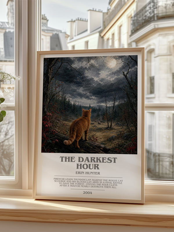 The Darkest Hour bookish poster colour and style options – Erin Hunter book art