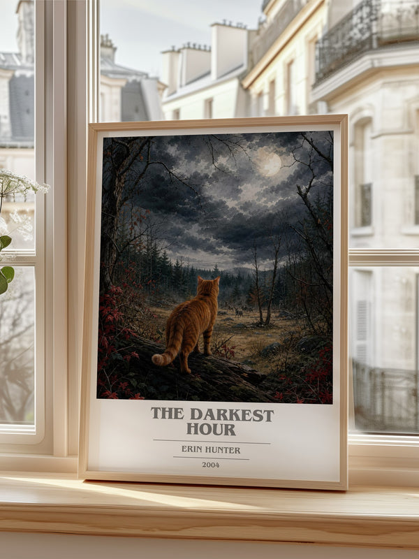 The Darkest Hour book cover poster colour and style options – Erin Hunter book art