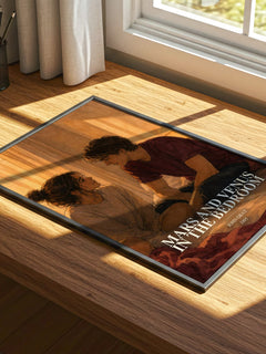 Mars and Venus in the bedroom watercolour book poster framed on wall – non fiction wall art