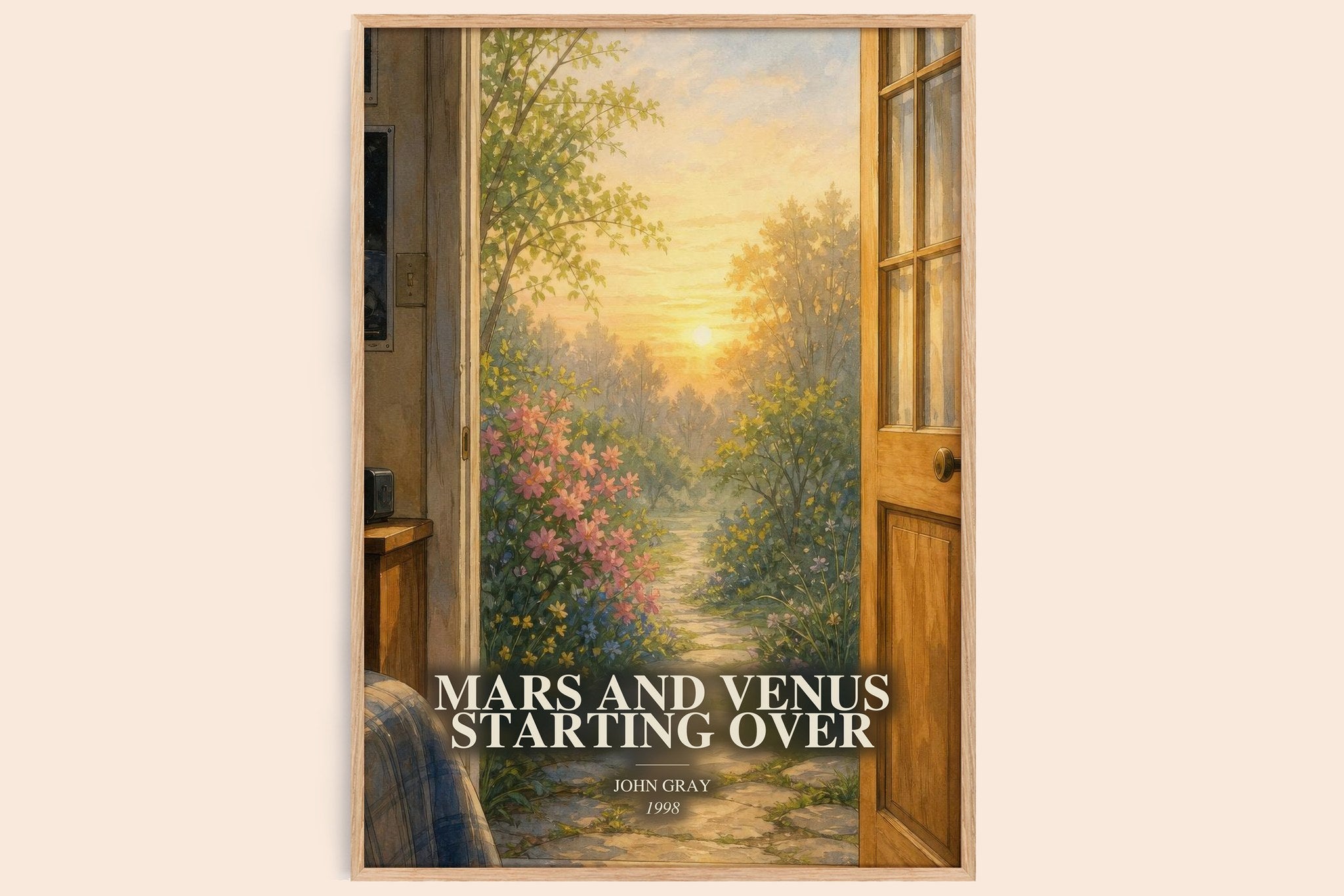 Mars and Venus Starting Over Book Watercolour Illustration by J. Gray