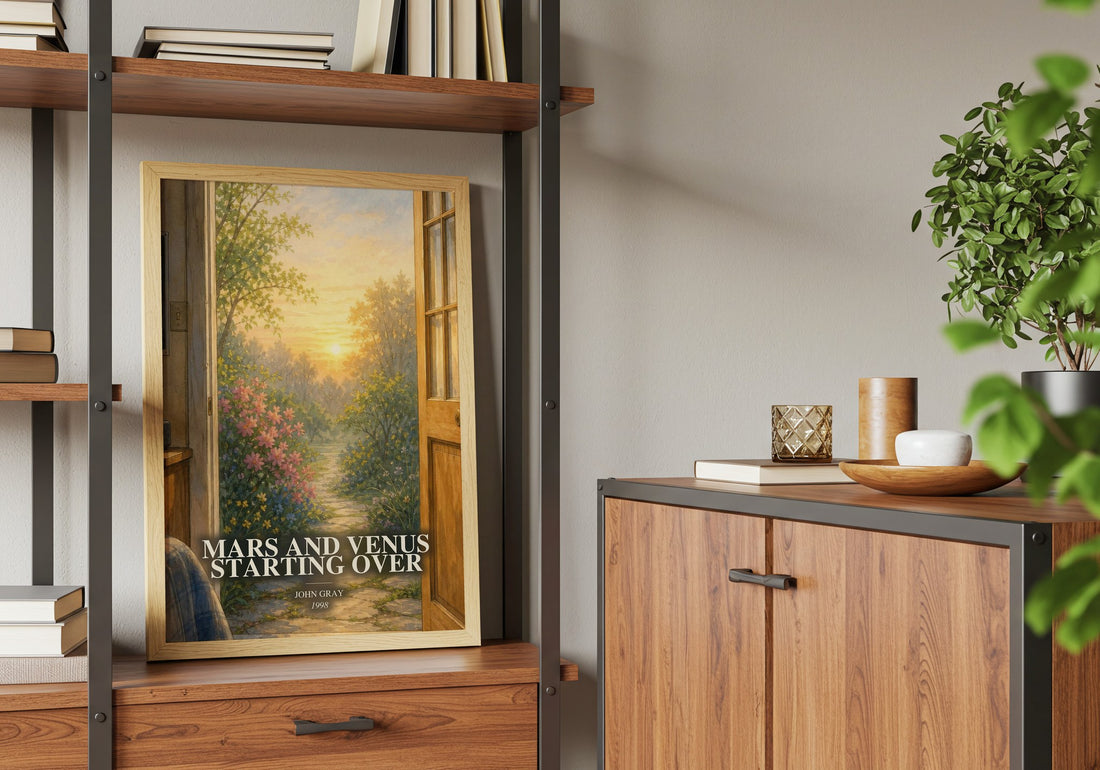 Mars and Venus Starting Over book watercolour illustration paper finish options – matte satin gloss