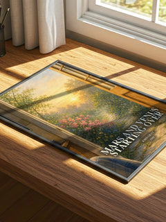 Mars and Venus Starting Over watercolour book poster framed on wall – non fiction wall art