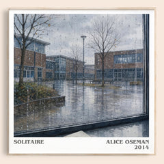 Solitaire literary book poster by Alice Oseman – framed literary art print