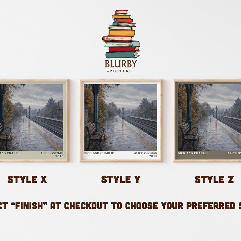 Nick and Charlie literary print in frame leaning in hallway – young adult wall art