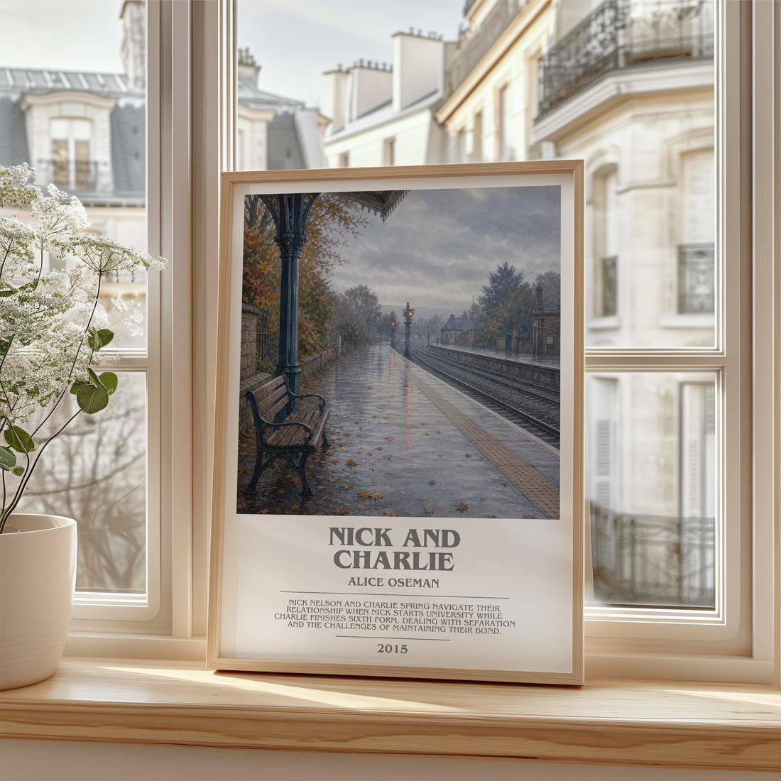 Nick and Charlie bookish poster colour and style options – Alice Oseman book art