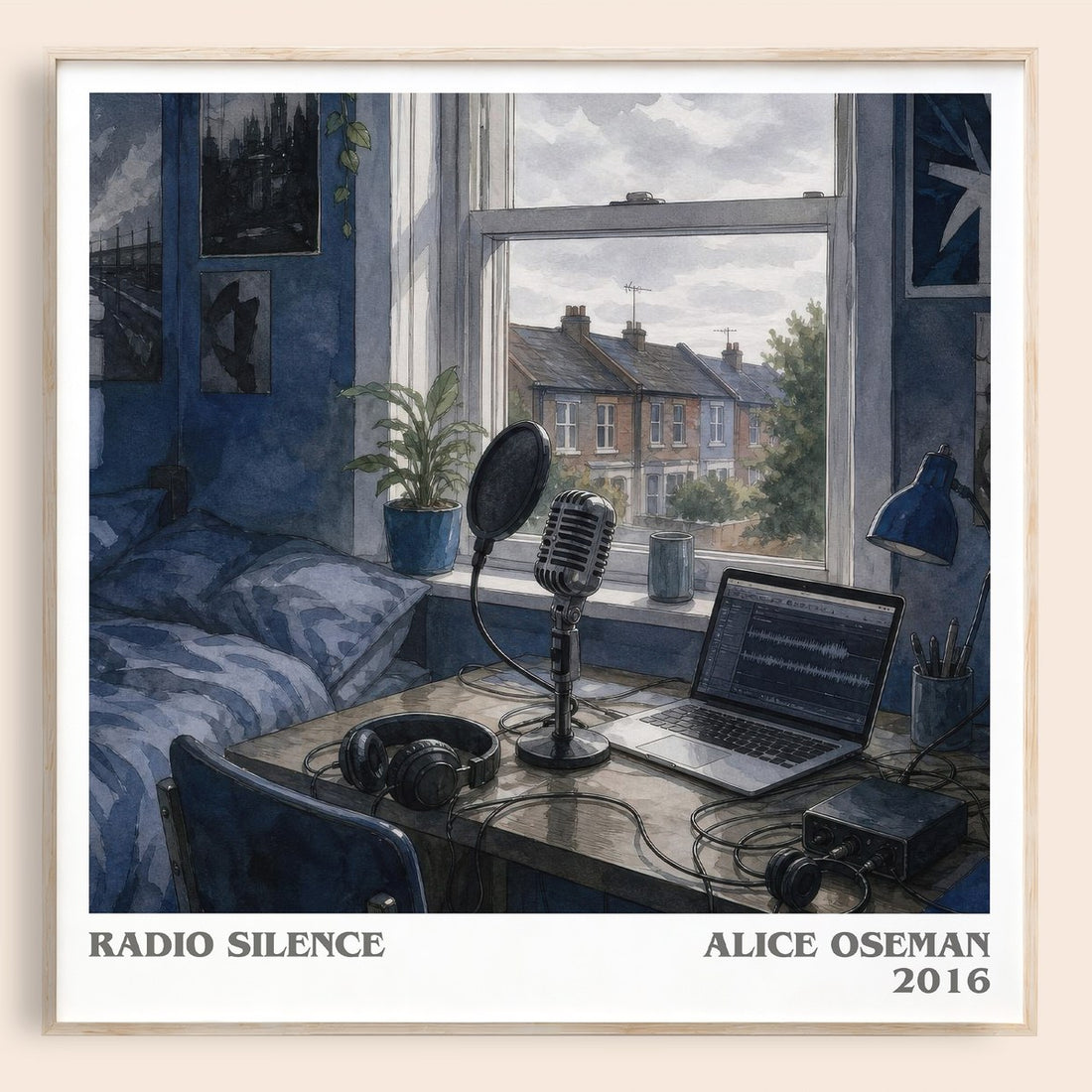 Radio Silence literary book poster by Alice Oseman – framed literary art print