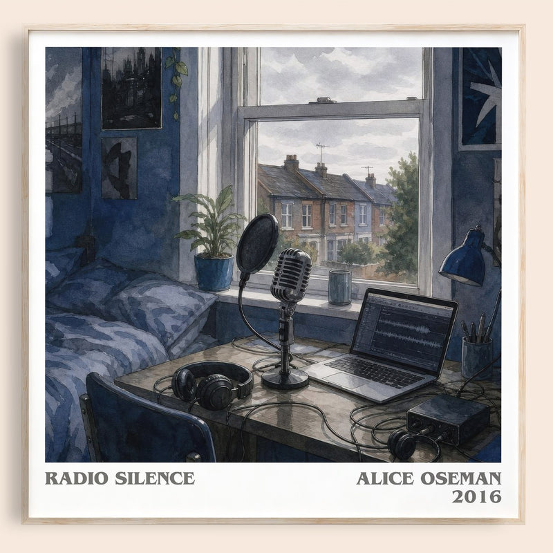 Radio Silence literary book poster by Alice Oseman – framed literary art print