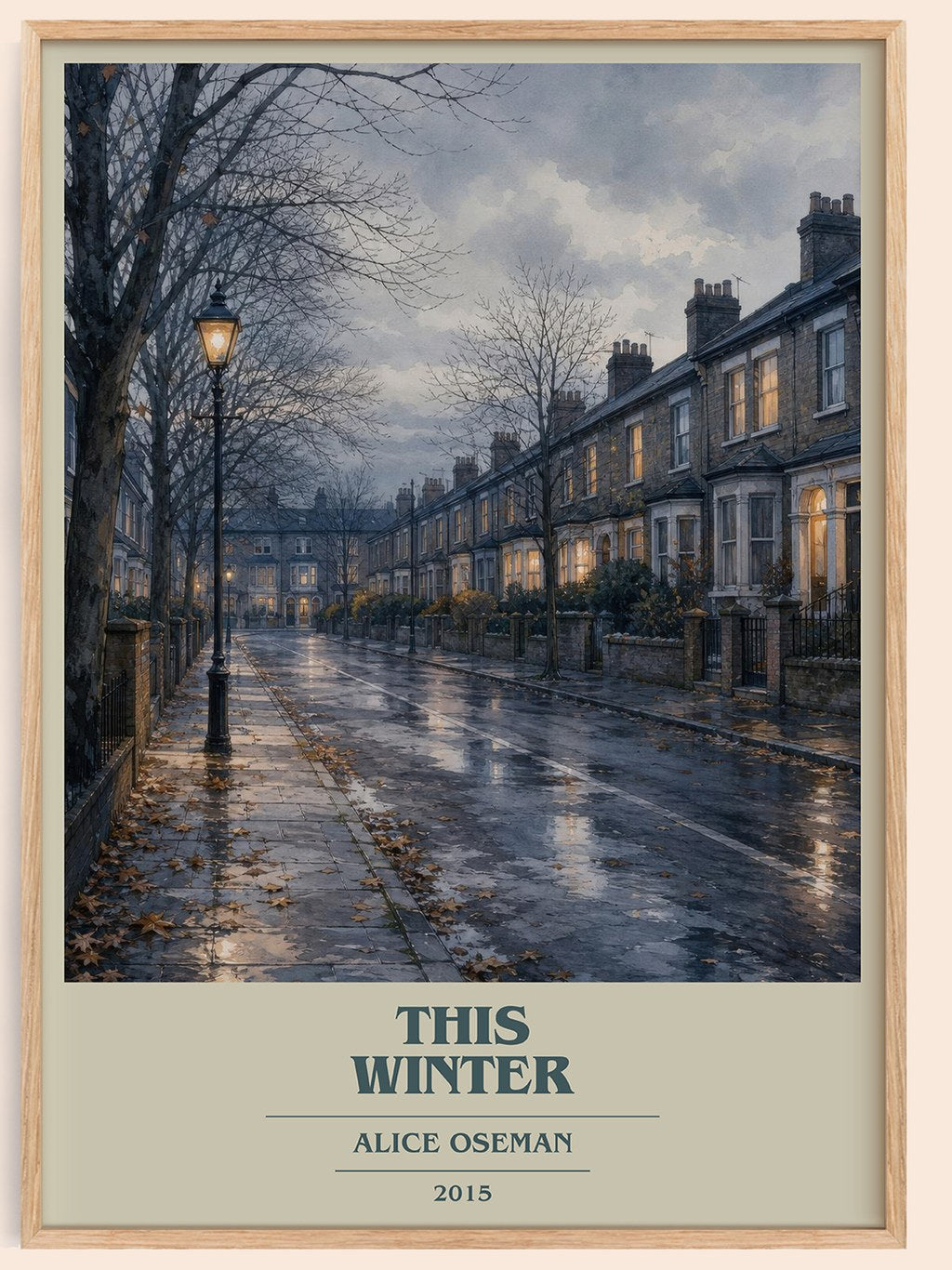 This Winter book cover book poster by Alice Oseman – framed literary art print
