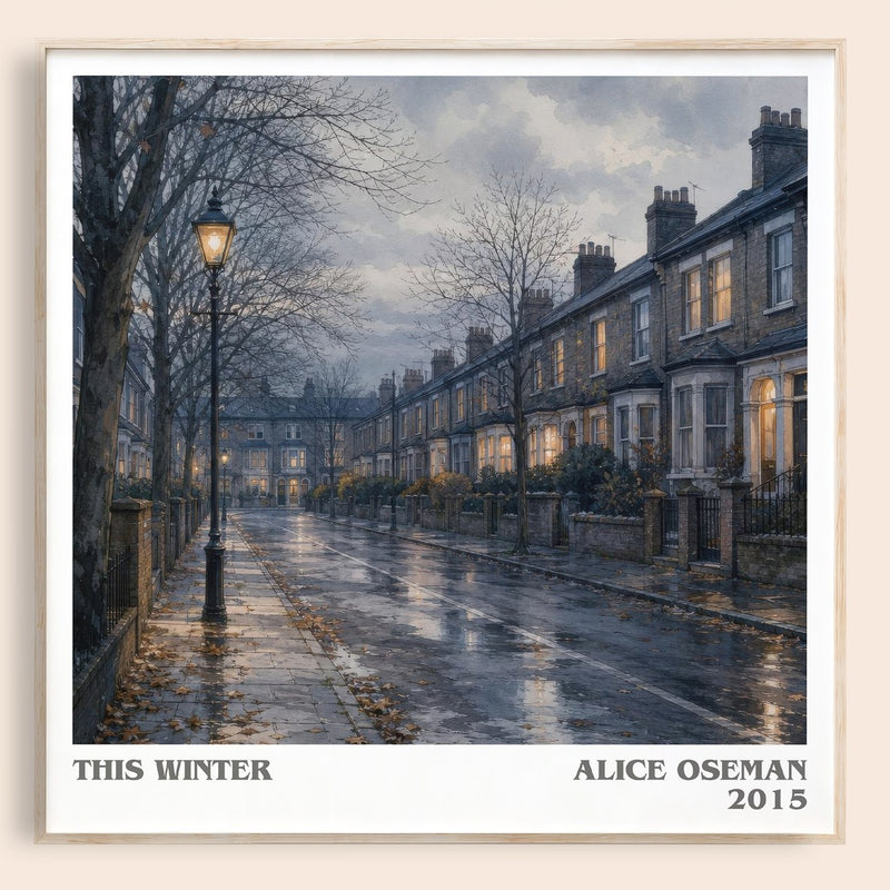 This Winter literary book poster by Alice Oseman – framed literary art print