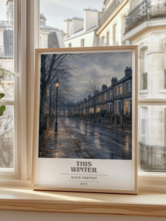 This Winter book cover poster colour and style options – Alice Oseman book art