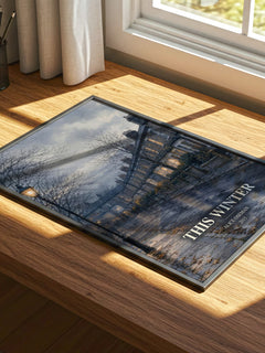 This Winter watercolour book poster framed on wall – young adult wall art