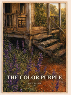 The Color Purple watercolour book poster by Alice Walker – framed literary art print