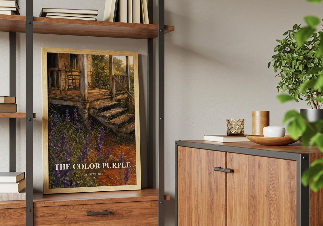 The Color Purple book watercolour illustration paper finish options – matte satin gloss