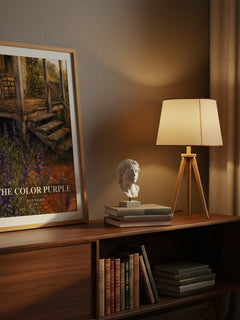 The Color Purple watercolour print on bookshelf – Alice Walker fan gift