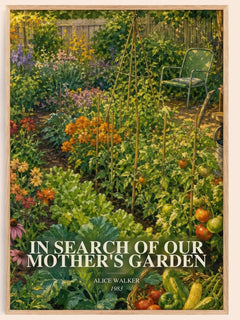 In Search of Our Mother's Garden watercolour book poster by Alice Walker – framed literary art print