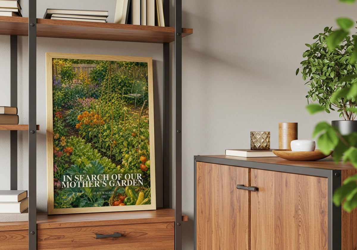 In Search of Our Mother's Garden book watercolour illustration paper finish options – matte satin gloss