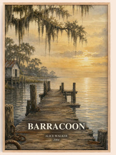 Barracoon watercolour book poster by Alice Walker – framed literary art print