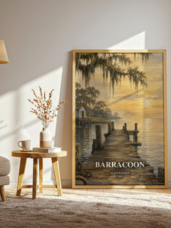 Barracoon watercolour print in frame leaning in hallway – memoir wall art
