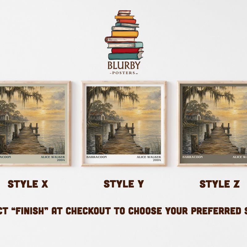 Barracoon literary print in frame leaning in hallway – memoir wall art