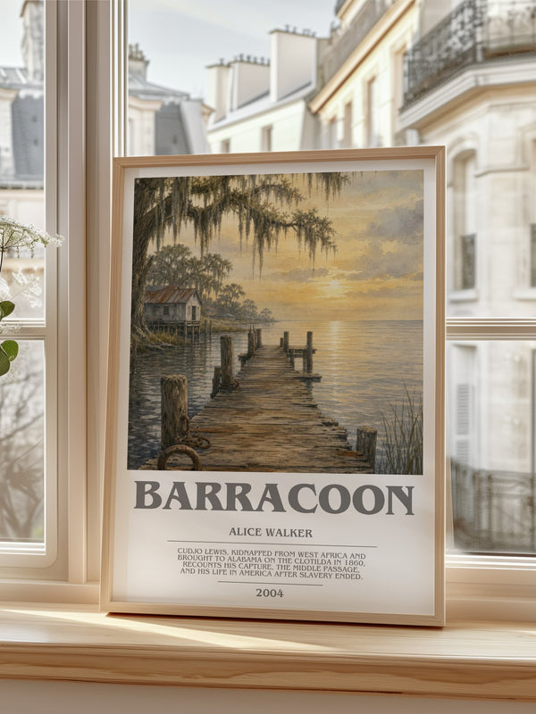Barracoon bookish poster colour and style options – Alice Walker book art