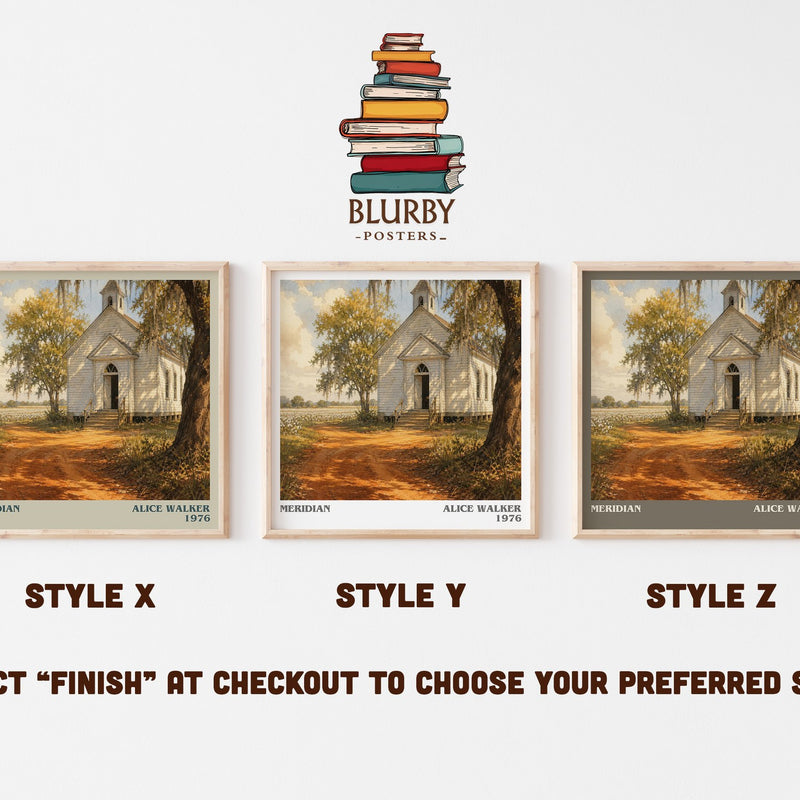 Meridian literary print in frame leaning in hallway – literary fiction wall art