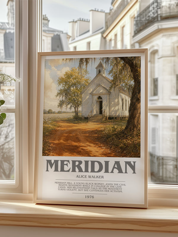 Meridian bookish poster colour and style options – Alice Walker book art