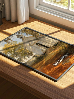 Meridian watercolour book poster framed on wall – literary fiction wall art