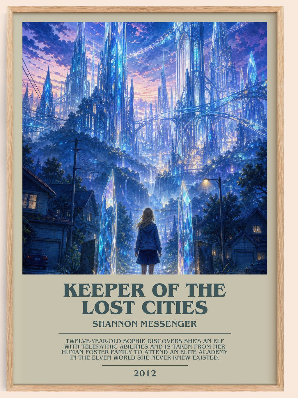 Keeper of the Lost Cities bookish book poster by Shannon Messenger – framed literary art print