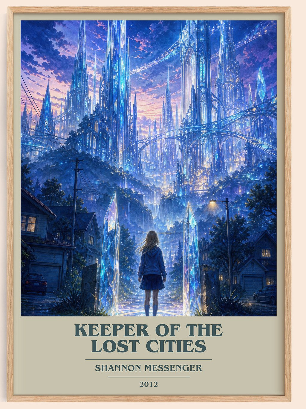 Keeper of the Lost Cities book cover book poster by Shannon Messenger – framed literary art print