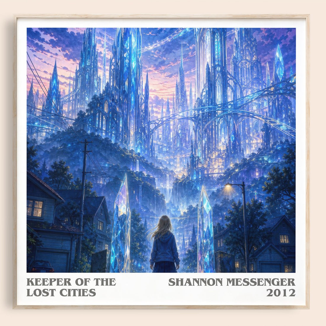 Keeper of the Lost Cities literary book poster by Shannon Messenger – framed literary art print