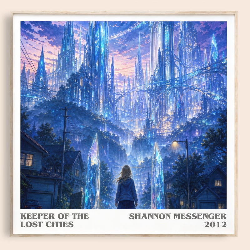 Keeper of the Lost Cities literary book poster by Shannon Messenger – framed literary art print