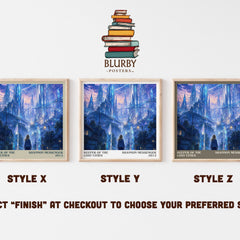 Keeper of the Lost Cities literary print in frame leaning in hallway – fantasy wall art