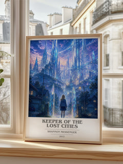 Keeper of the Lost Cities book cover poster colour and style options – Shannon Messenger book art
