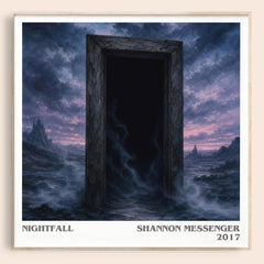 Nightfall literary book poster by Shannon Messenger – framed literary art print