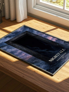 Nightfall watercolour book poster framed on wall – young adult wall art