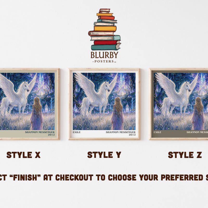 Exile literary print in frame leaning in hallway – fantasy wall art