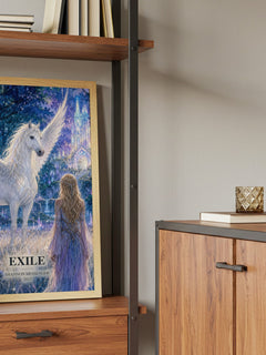 Exile book watercolour illustration paper finish options – matte satin gloss